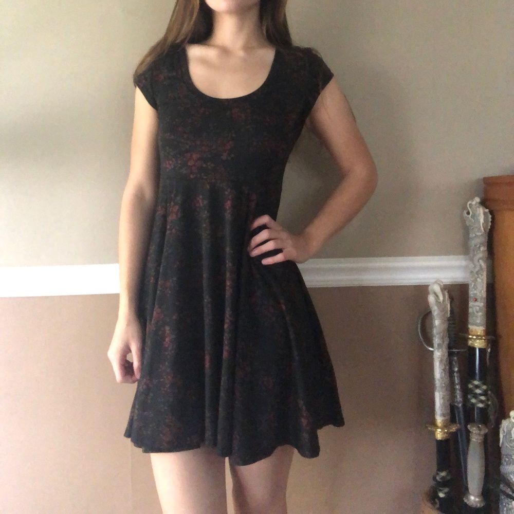 Brown Charlotte Russe floral print dress